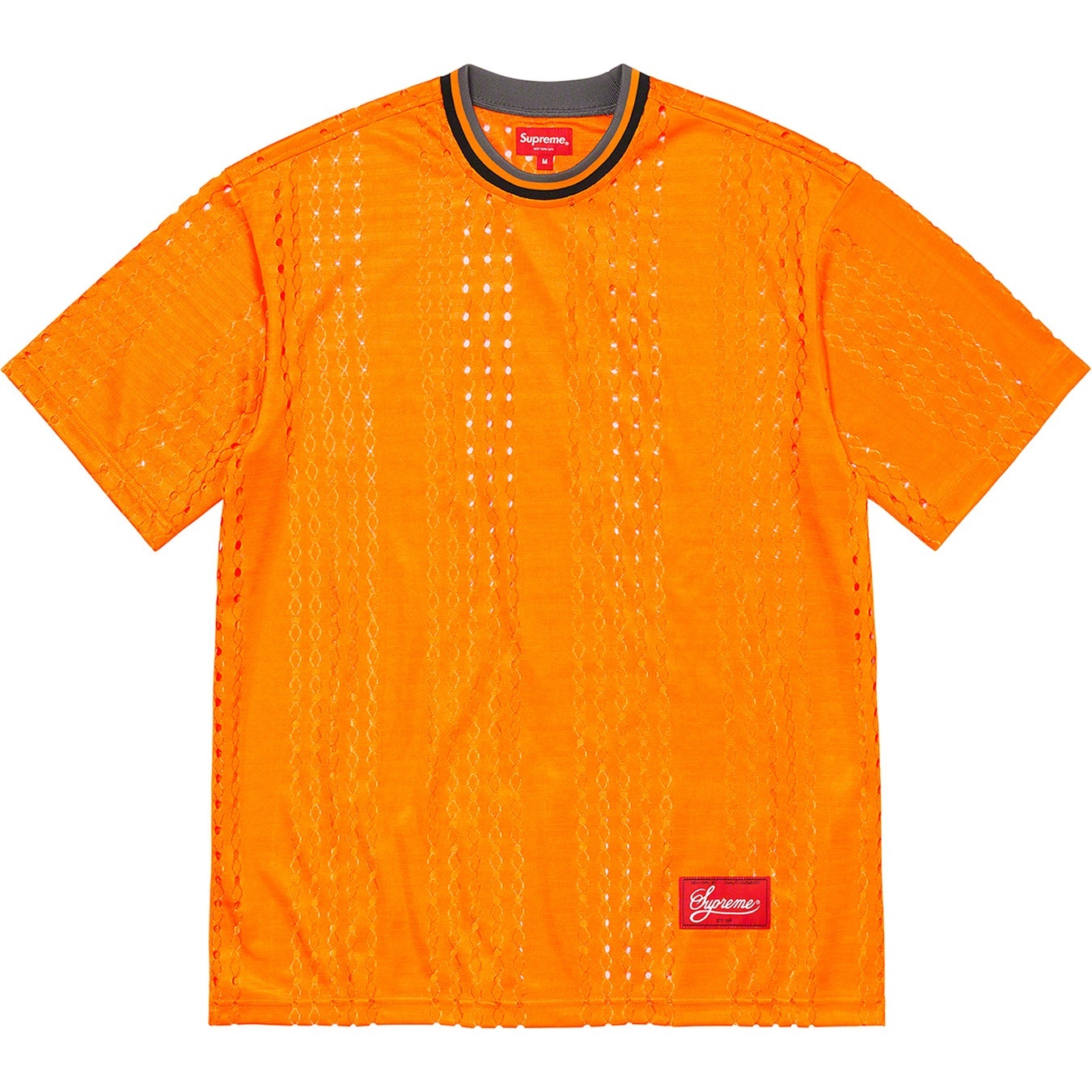Perforated Stripe Warm Up Top view 8